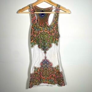 Miss Pinky Y2K Tank Top Tattoo Art Rhinestone Ed Hardy Inspired Size Medium